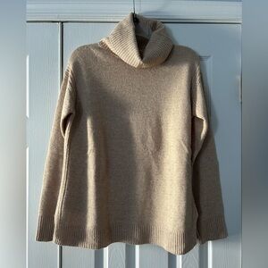 J. Crew Classic Tan Turtleneck Sweater